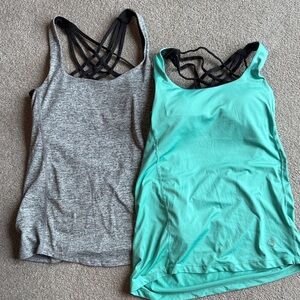 Two built in bra tank tops